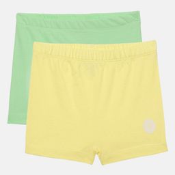 METRO KIDS COMPANY Girls Yellow & Green Solid Pack of 2 Pure Cotton Boxer Style Briefs-image-50