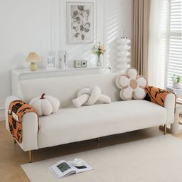 HOKIPO Brown 2Pcs Printed Waterproof Armrest Cover for Sofa with Pockets-image-24