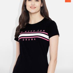 Fabflee Pack Of 2 Typography Printed Round Neck Comfortable Cotton T-shirt-picture-22
