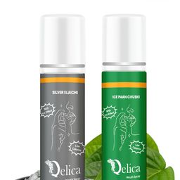 Qelica Set Of 2 Ice Paan Chuski & Silver Elachi Fresh Breath Spray-10g Each-16