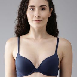 Van Heusen Women Blue Depth Plush Back No Slip Strap Padded Push-Up Bra IILBRBLXSWW522005-26