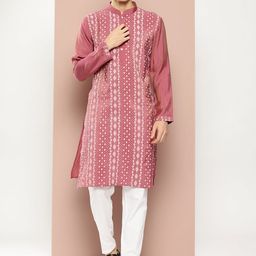 See Designs Ethnic Motifs Foil Print Kurta with Pyjamas-picture-23