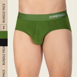 DaMENSCH Men Pack of 2 Deo-Soft Odour-Cancelling Supima Modal Briefs-image-19