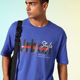 HRX by Hrithik Roshan Men Printed Drop-Shoulder Sleeves Oversized Pure Cotton T-shirt-image-61