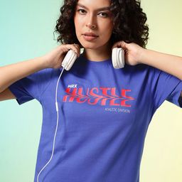 HRX by Hrithik Roshan Lifestyle Typography Printed Oversized Pure Cotton T-shirt-picture-41