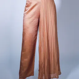 Arya Giri Women Relaxed Straight Leg Straight Fit High-Rise Pleated Trousers-image-5