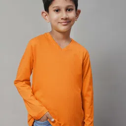 Friskers Boys V-Neck Pure Cotton Slim Fit T-shirt-picture-39