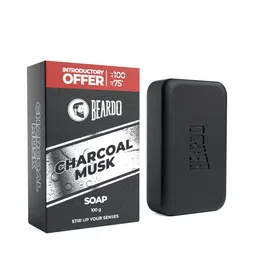 BEARDO Charcoal Musk Soap with Aloe Vera For All Skin Types - 100 g-image-7