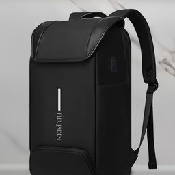 FUR JADEN Unisex Brand Logo Backpack with USB Charging Port-3