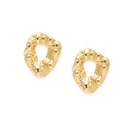 Estele Gold Plated Contemporary Statement Stud Earrings-19
