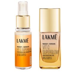 Lakme VitC Superglow Skin Perfecting Combo - Face Tint 25ml + Makeup Fixer 60ml-28