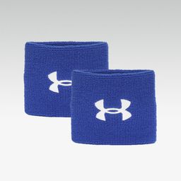 UNDER ARMOUR Men Set of 2 Blue Solid Performance Wristbands with Embroidered Detail-18
