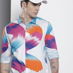 The Indian Garage Co Men Slim Fit Opaque Printed Casual Shirt-image-11