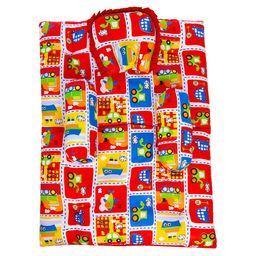 MeeMee Infant Kids Red Printed  Baby Mattress Set With Neck Pillow and Bolsters-57