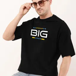 FARROWX Men Bio Finish Typography Printed Round Neck Cotton Oversized T-shirt-picture-44