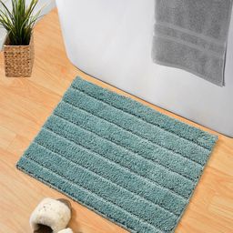 Hammer Home Set Of 2 Navy-Blue Solid 350 GSM Anti-Skid Bath Rugs-6