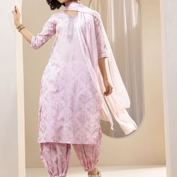Libas Women Floral Printed Regular Kurta with Patiala & With Dupatta-picture-6