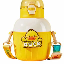 YK Yellow Stainless Steel Printed Sipper Water Bottle - 450 ml-image-66
