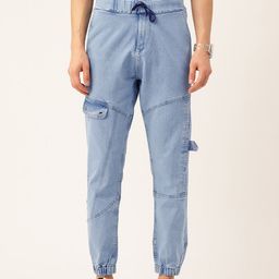 PARIS HAMILTON Men Jogger Heavy Fade Acid Wash Stretchable Jeans-image-89