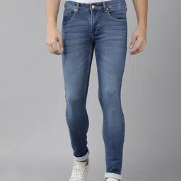SPYKAR Men Skinny Fit Low-Rise Light Fade Stretchable Jeans-picture-5
