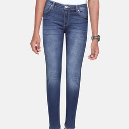 UTH by Roadster Boys Navy Blue Light Fade Stretchable Jeans-image-30