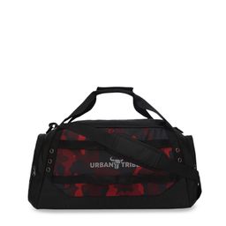 URBAN TRIBE Black & Red Camouflage Printed Sustainable Torro Duffel Bag-image-49