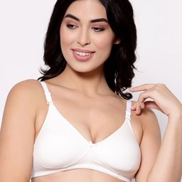 Inner Sense White Organic Cotton Antimicrobial Backless Non-Padded Sustainable Seamless Bra ISB100-picture-32