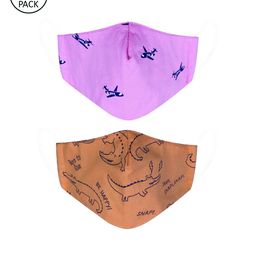 VEA Orange & Pink Pack Of 2 Soft Cotton 5 Layered Filtration Face Mask-10