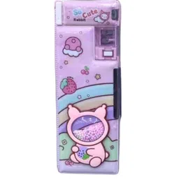 YK Kids Cartoon Self Design Magnetic Double Compartment Pen Cases Stationery-image-69