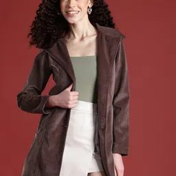 Leather Retail Solid Lightweight Lapel Collar Velvet Jacket-picture-17