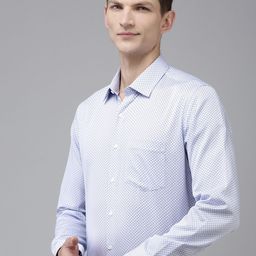 Van Heusen India Slim Fit Floral Printed Pure Cotton Formal Shirt-image-81