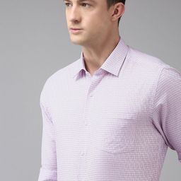 Arrow Men Pink Checked Original Slim Fit Pure Cotton Formal Shirt-image-17