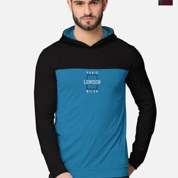 BULLMER Men Pack Of 2 Black & Burgundy Printed Cotton Hooded Sweatshirt-image-63