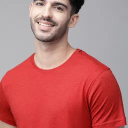 Van Heusen Athleisure Men Solid Smart Tech Easy Stain Release T-Shirt-0