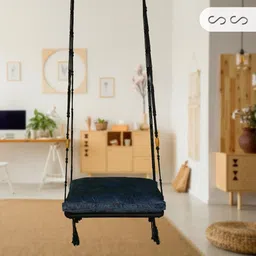 Patiofy Premium Black & Blue Comfortable Hammock Swing Chair With Cushion-picture-47
