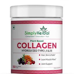 Simply Herbal Plant Based Collagen Powder For Glowing Skin & Strong Bones - 150 g-15