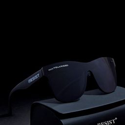 RESIST EYEWEAR Unisex Black Lens Wayfarer Sunglasses with Polarised and UV Protected Lens-10