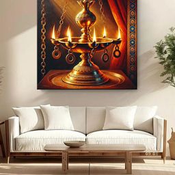 999Store Brown & Yellow Canvas Religious Wall Paintings Wall Art-picture-20