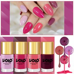 VOLO Set Of 4 Nail Polish-9.9ml Each-Passion pink-Pink mania-Wine-Light Purple-32