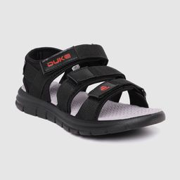 Duke Men Woven Design Sports Sandals with Brand Logo Detail-image-56