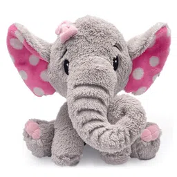 Mirada Kids Grey & Pink Polka Dot Printed Elephant Soft Toys and Dolls-picture-4