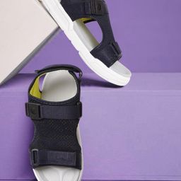HRX by Hrithik Roshan Men Navy Blue Woven Design Hook & Loop Athleisure Sandal-picture-16