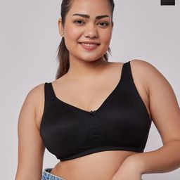 Maashie Pack of 2 Seamless Double Layered Concealed Cups Non Padded Lace Tshirt Bra-26