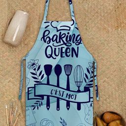 Steve & Anderson Unisex Blue & Navy-Blue Printed Cotton Front Pocket Kitchen Apron-image-38