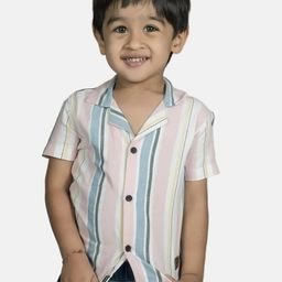 Polka Tots Infant Boys Vertical Striped Casual Cotton Shirt-image-59