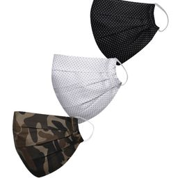 VASTRAMAY Unisex Set of 3 Reusable 2-Ply Printed Protective Outdoor Cloth Face Masks-2