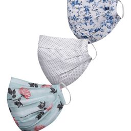 VASTRAMAY Unisex Set of 3 Printed 2-Ply Reusable Protective Outdoor Face Masks-0
