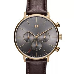 MVMT Men Legacy Traveler Leather Analogue Chronograph Watch 28000281-54