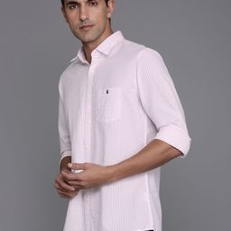 Louis Philippe Jeans Pure Cotton Slim Fit Seersucker Casual Shirt-picture-10