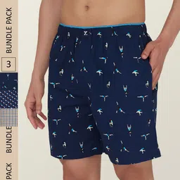 XYXX Men Pack Of 3 Super Combed Cotton Printed Boxer Shorts XYBOX3PCKN214-image-87